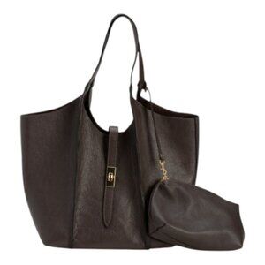 CHEVAL Made In Italy Leather Flap Turn Lock Satchel